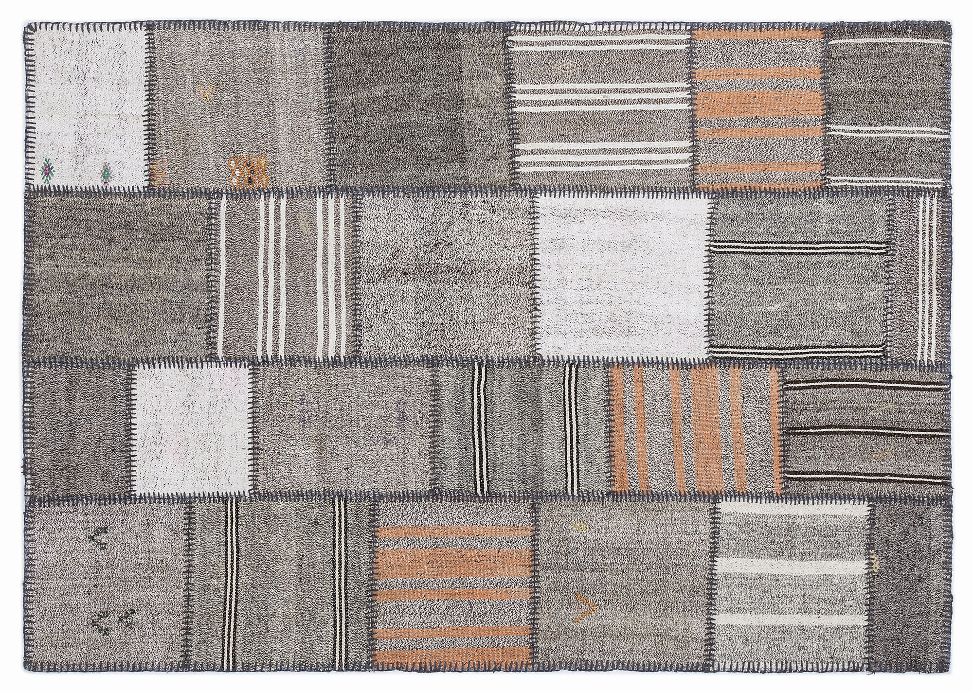 Apex Kilim Patchwork Unique Striped 1281 160 cm X 230 cm