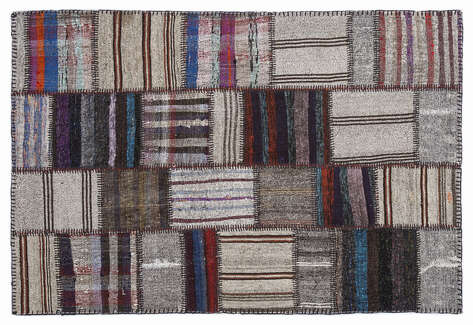 Apex Kilim Patchwork Unique Striped 1285 160 cm X 230 cm - 1