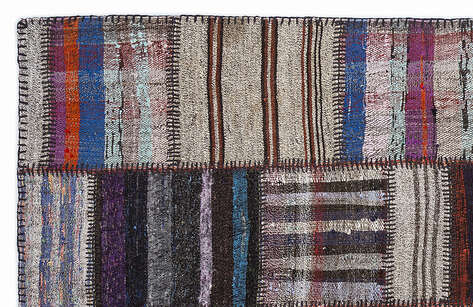 Apex Kilim Patchwork Unique Striped 1285 160 cm X 230 cm - 2