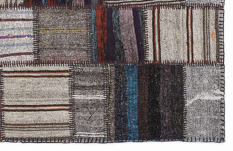 Apex Kilim Patchwork Unique Striped 1285 160 cm X 230 cm - 5
