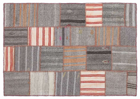 Apex Kilim Patchwork Unique Striped 1286 160 cm X 230 cm - 1