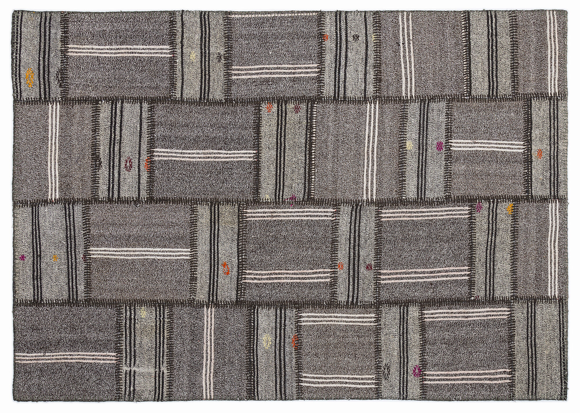Apex Kilim Patchwork Unique Striped 1287 160 cm X 230 cm