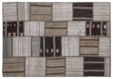 Apex Kilim Patchwork Unique Striped 1294 160 cm X 230 cm - 1
