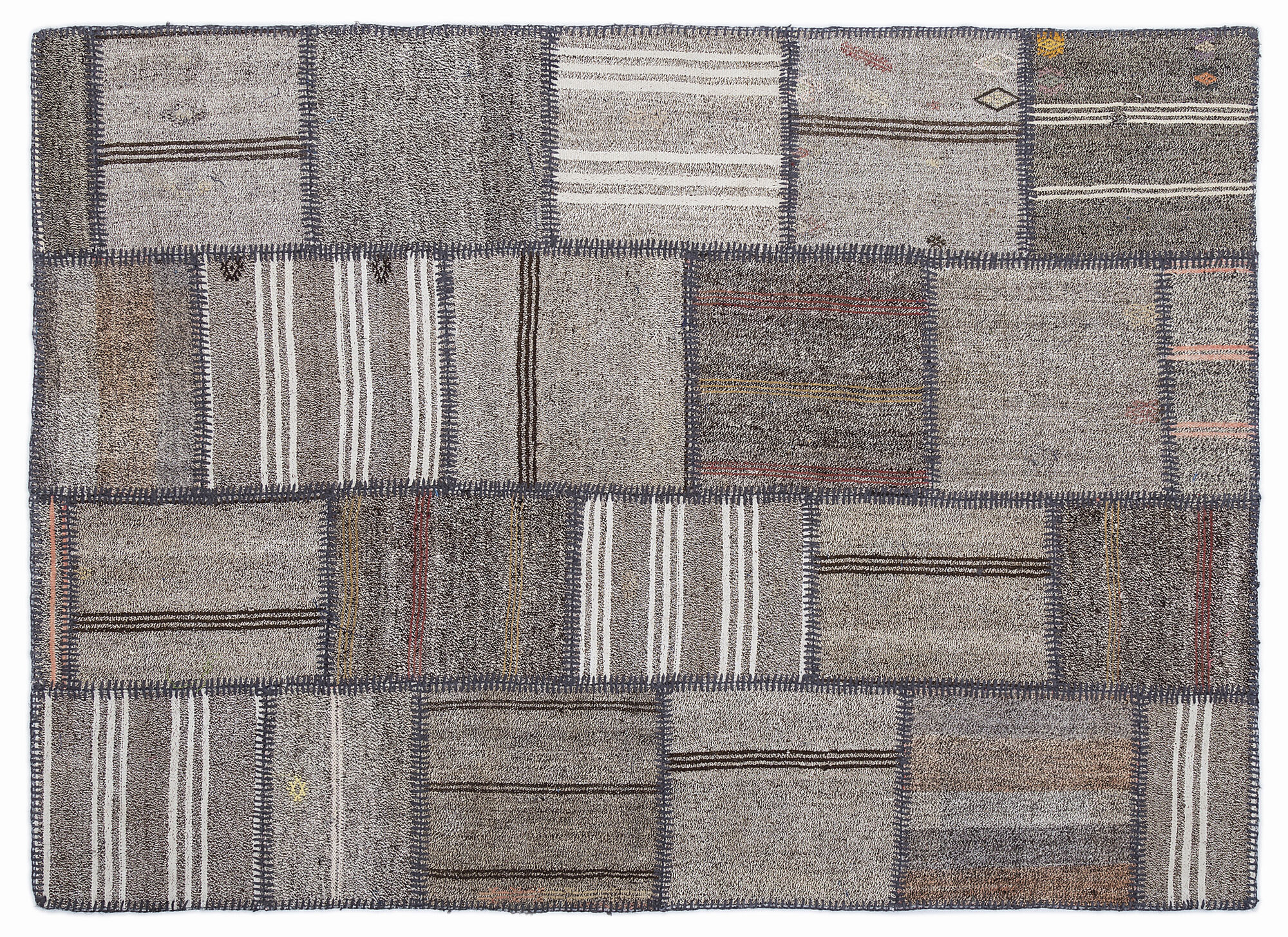 Apex Kilim Patchwork Unique Striped 1299 160 cm X 230 cm