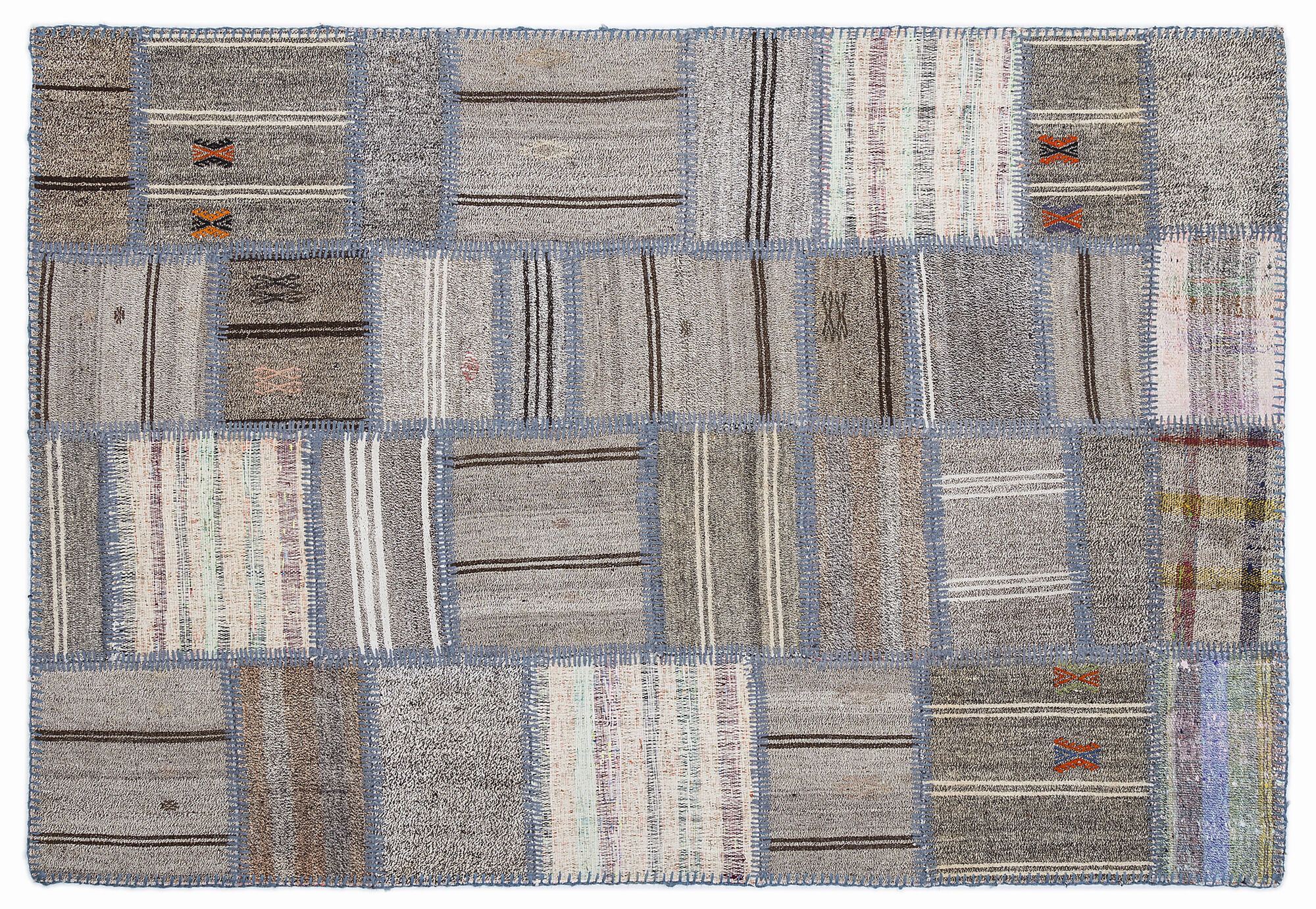 Apex Kilim Patchwork Unique Striped 1300 160 cm X 230 cm