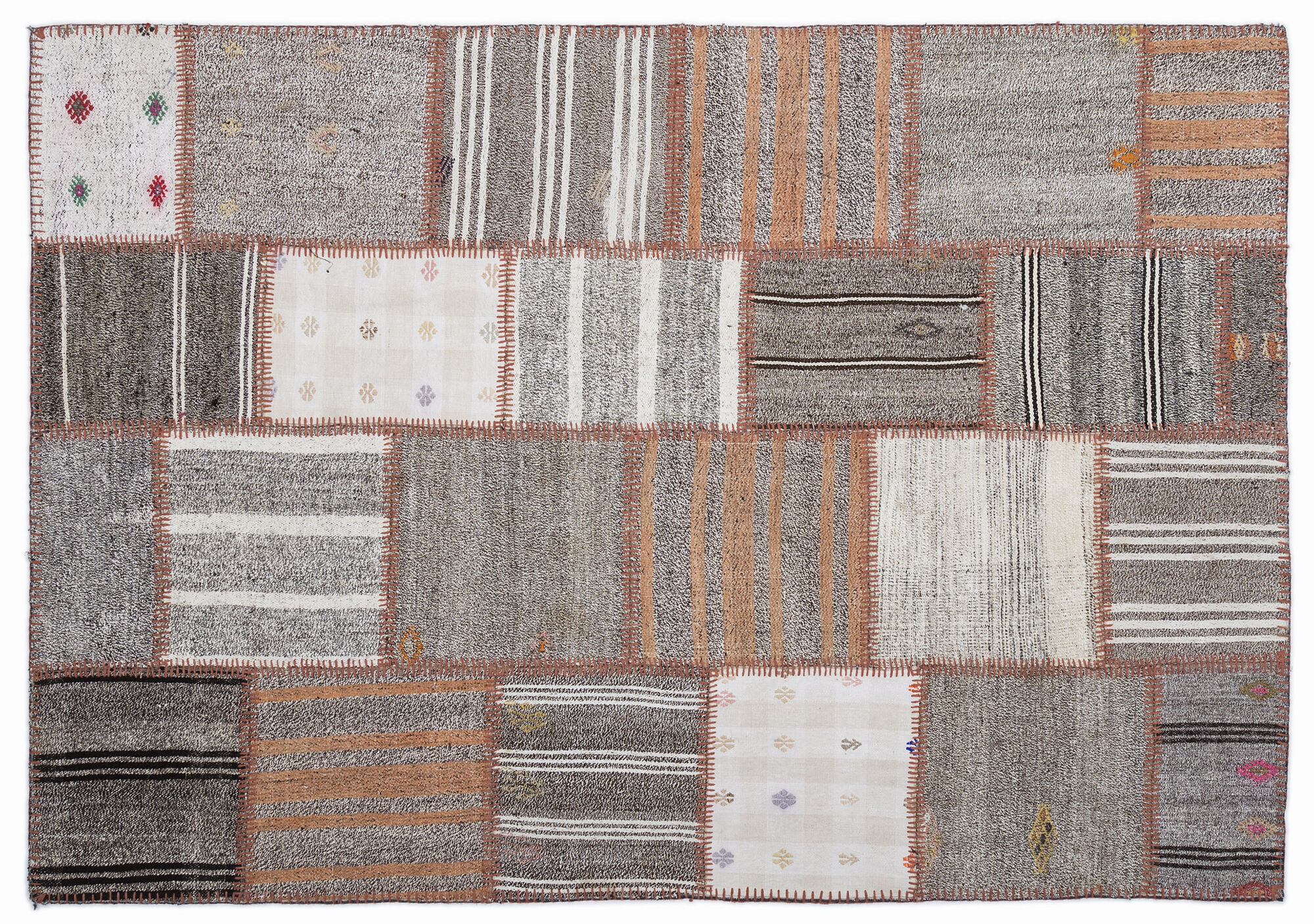 Apex Kilim Patchwork Unique Striped 1307 160 cm X 230 cm