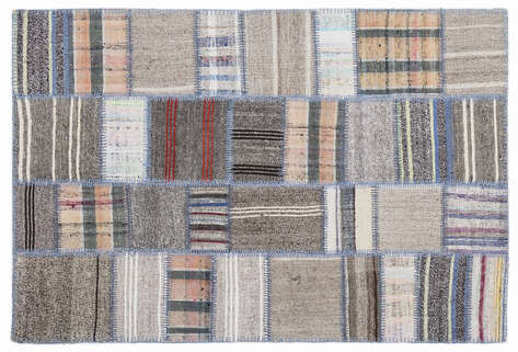 Apex Kilim Patchwork Unique Striped 1309 160 cm X 230 cm - 1
