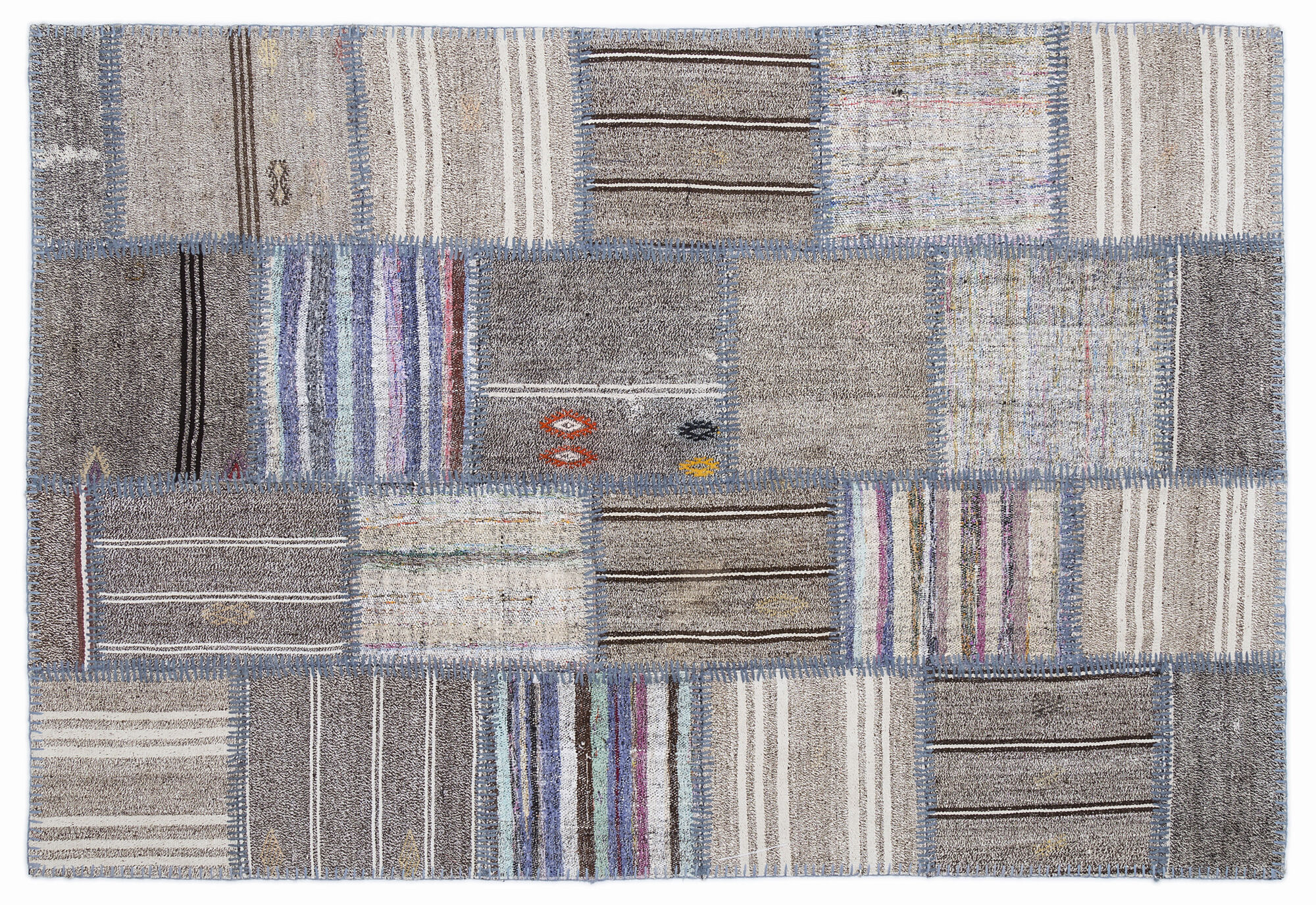 Apex Kilim Patchwork Unique Striped 1311 160 cm X 230 cm