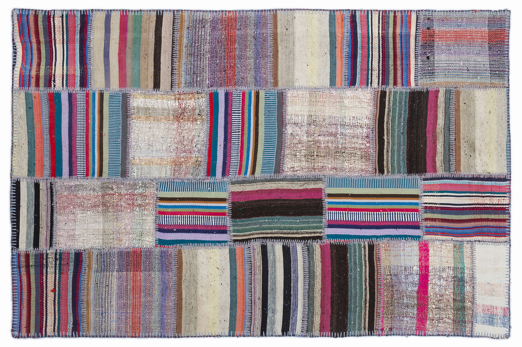 Apex Kilim Patchwork Unique Striped 1316 160 cm X 230 cm