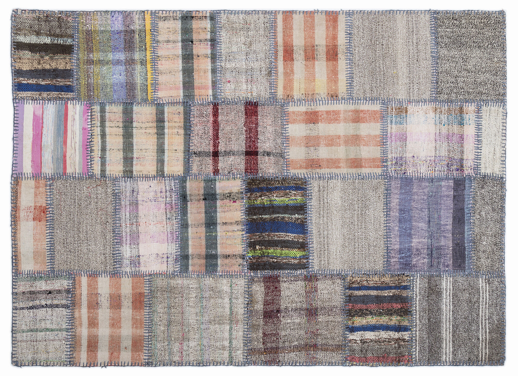 Apex Kilim Patchwork Unique Striped 1319 160 cm X 230 cm