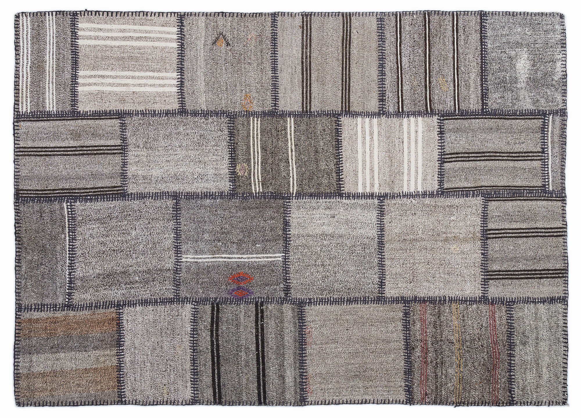 Apex Kilim Patchwork Unique Striped 1321 160 cm X 230 cm