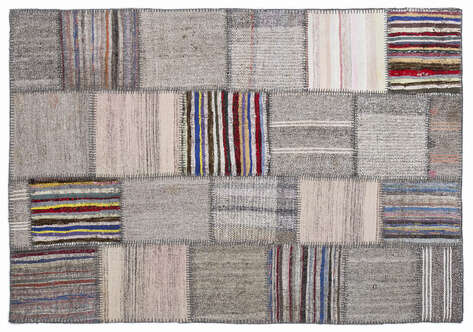 Apex Kilim Patchwork Unique Striped 1323 160 cm X 230 cm - 1
