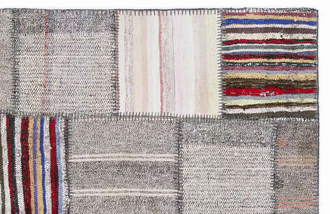 Apex Kilim Patchwork Unique Striped 1323 160 cm X 230 cm - 3