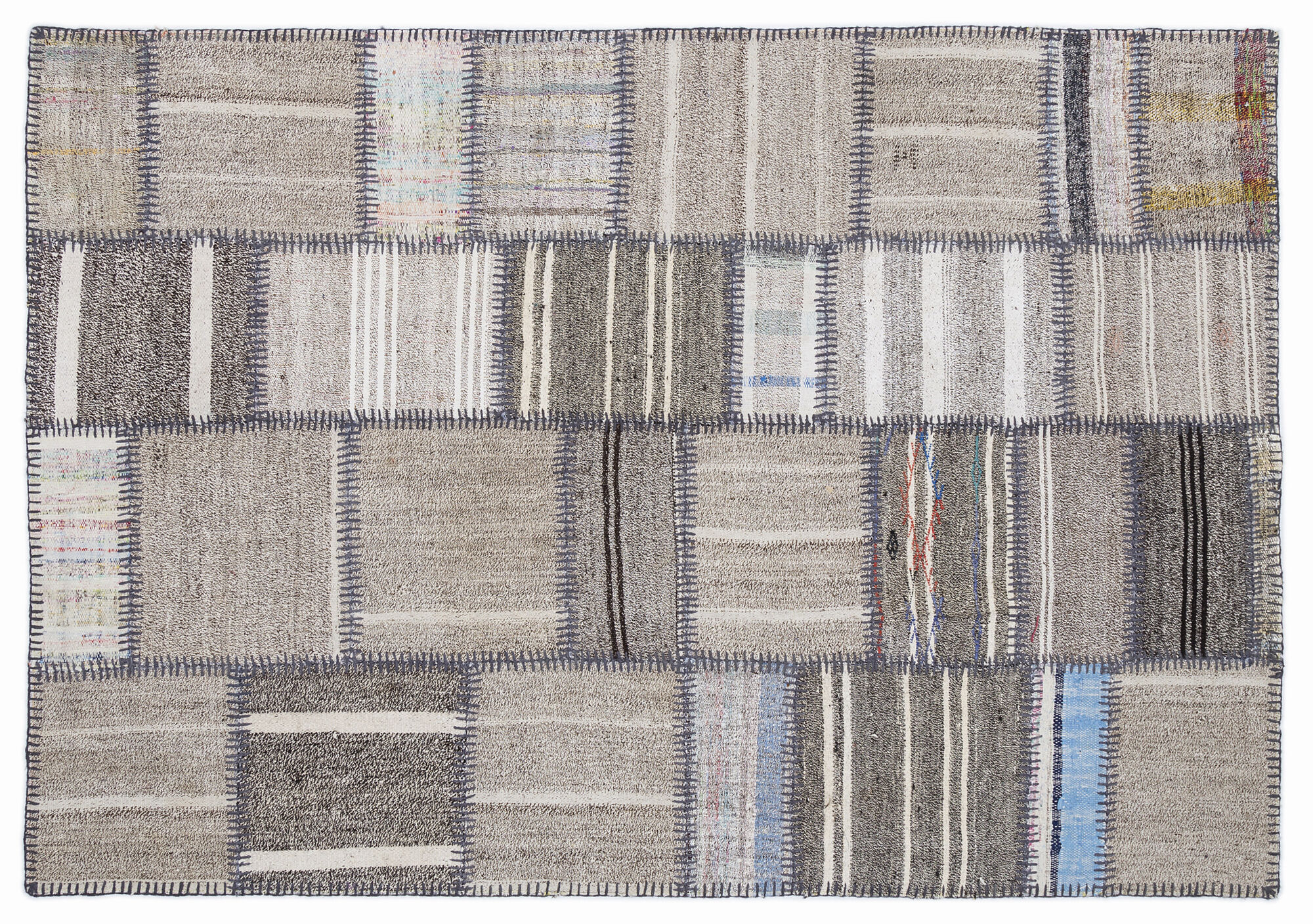 Apex Kilim Patchwork Unique Striped 1324 160 cm X 230 cm