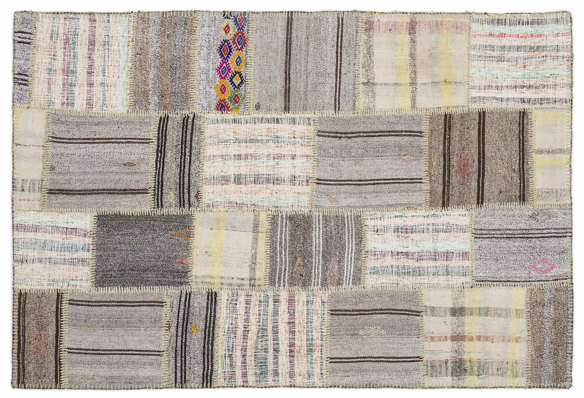 Apex Kilim Patchwork Unique Striped 1325 160 cm X 230 cm