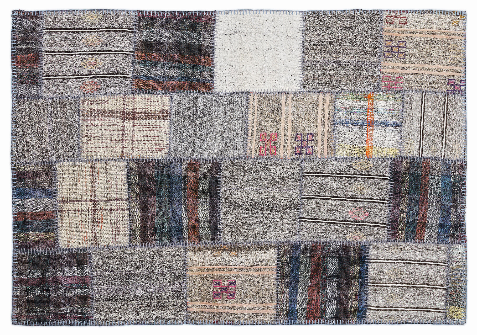 Apex Kilim Patchwork Unique Striped 1326 160 cm X 230 cm