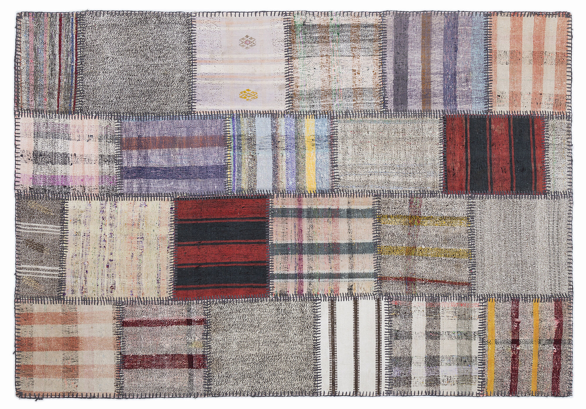 Apex Kilim Patchwork Unique Striped 1331 160 cm X 230 cm