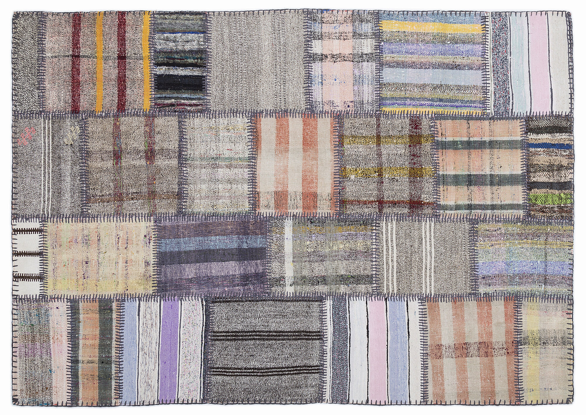Apex Kilim Patchwork Unique Striped 1333 160 cm X 230 cm