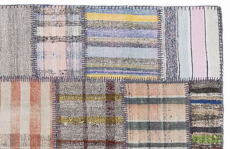 Apex Kilim Patchwork Unique Striped 1333 160 cm X 230 cm - 3
