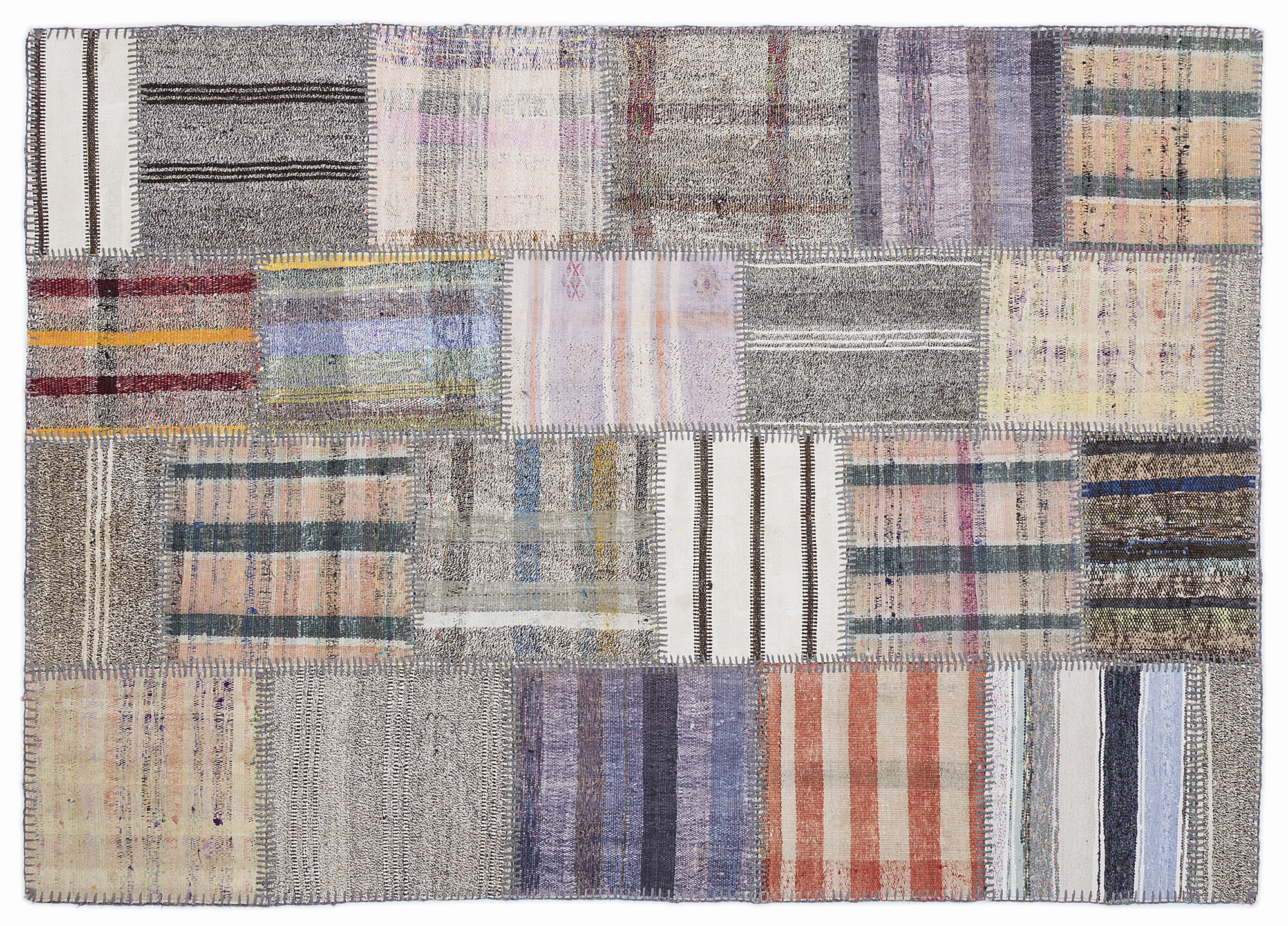 Apex Kilim Patchwork Unique Striped 1337 160 cm X 230 cm