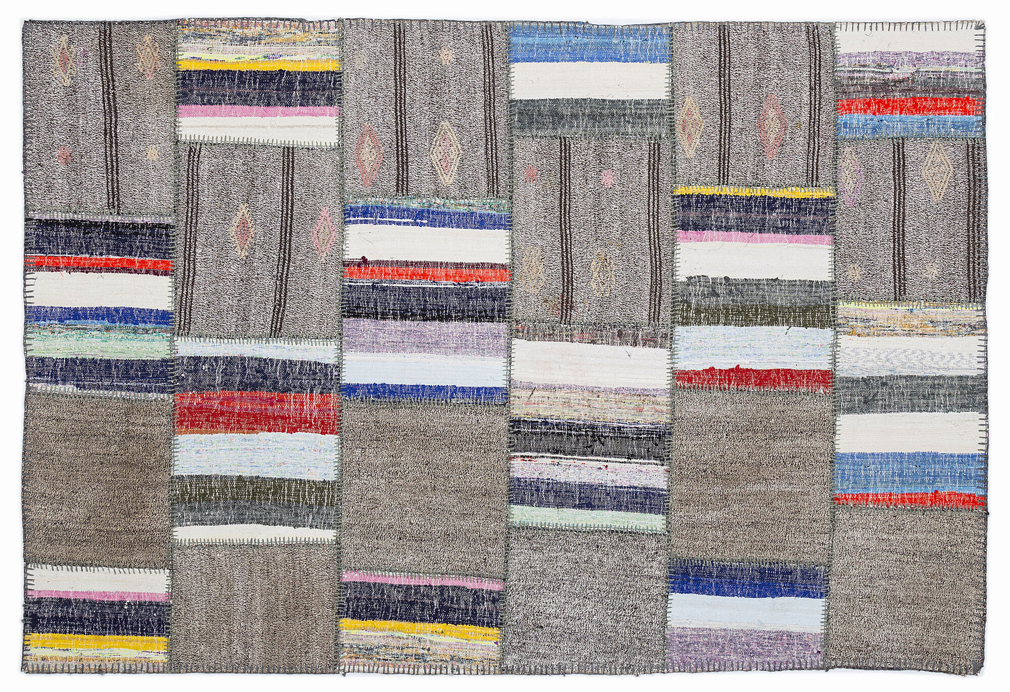 Apex Kilim Patchwork Unique Striped 1338 160 cm X 230 cm