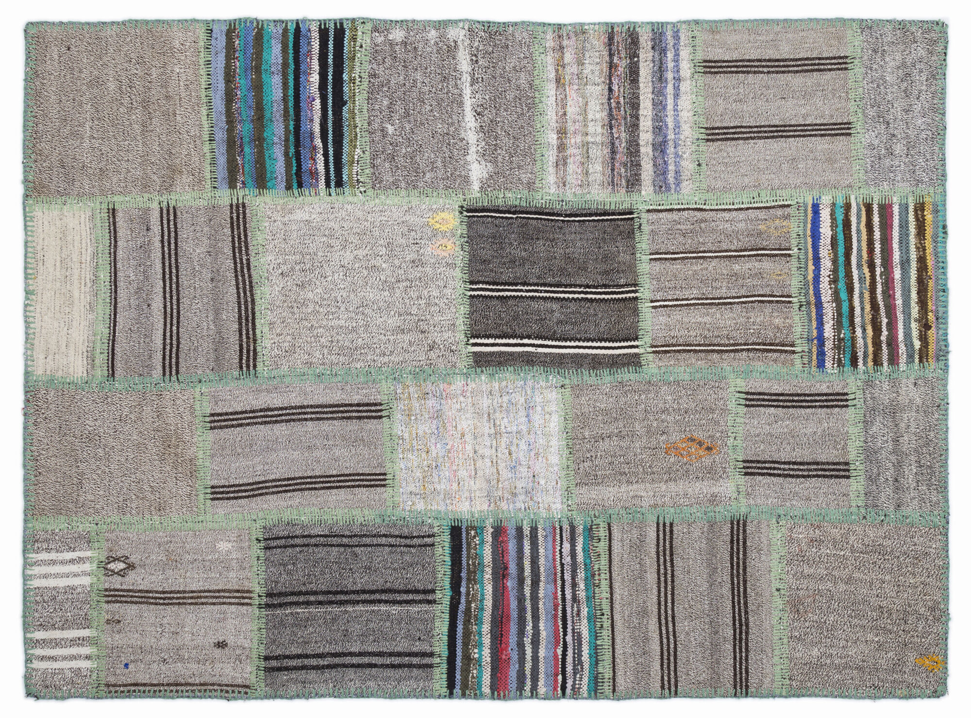 Apex Kilim Patchwork Unique Striped 1340 160 cm X 230 cm
