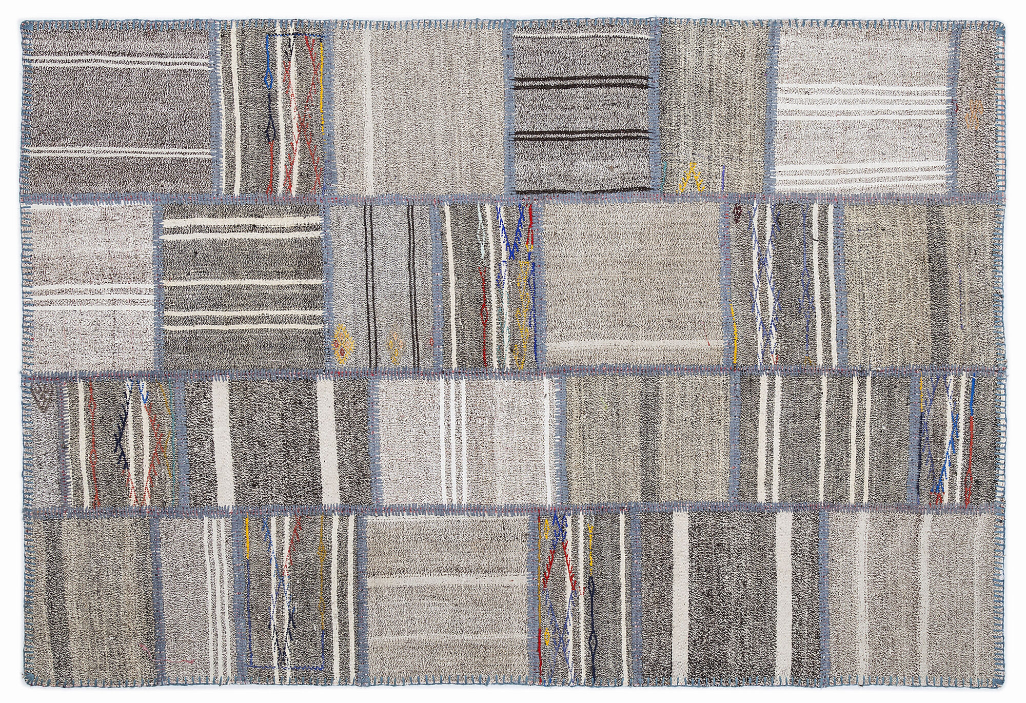 Apex Kilim Patchwork Unique Striped 1343 160 cm X 230 cm