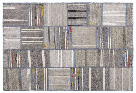 Apex Kilim Patchwork Unique Striped 1343 160 cm X 230 cm - 1