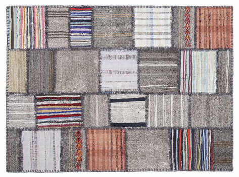 Apex Kilim Patchwork Unique Striped 1348 160 cm X 230 cm - 1