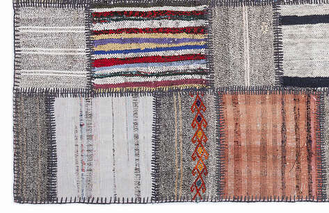 Apex Kilim Patchwork Unique Striped 1348 160 cm X 230 cm - 4