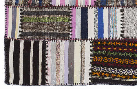 Apex Kilim Patchwork Unique Striped 1350 160 cm X 230 cm - 4