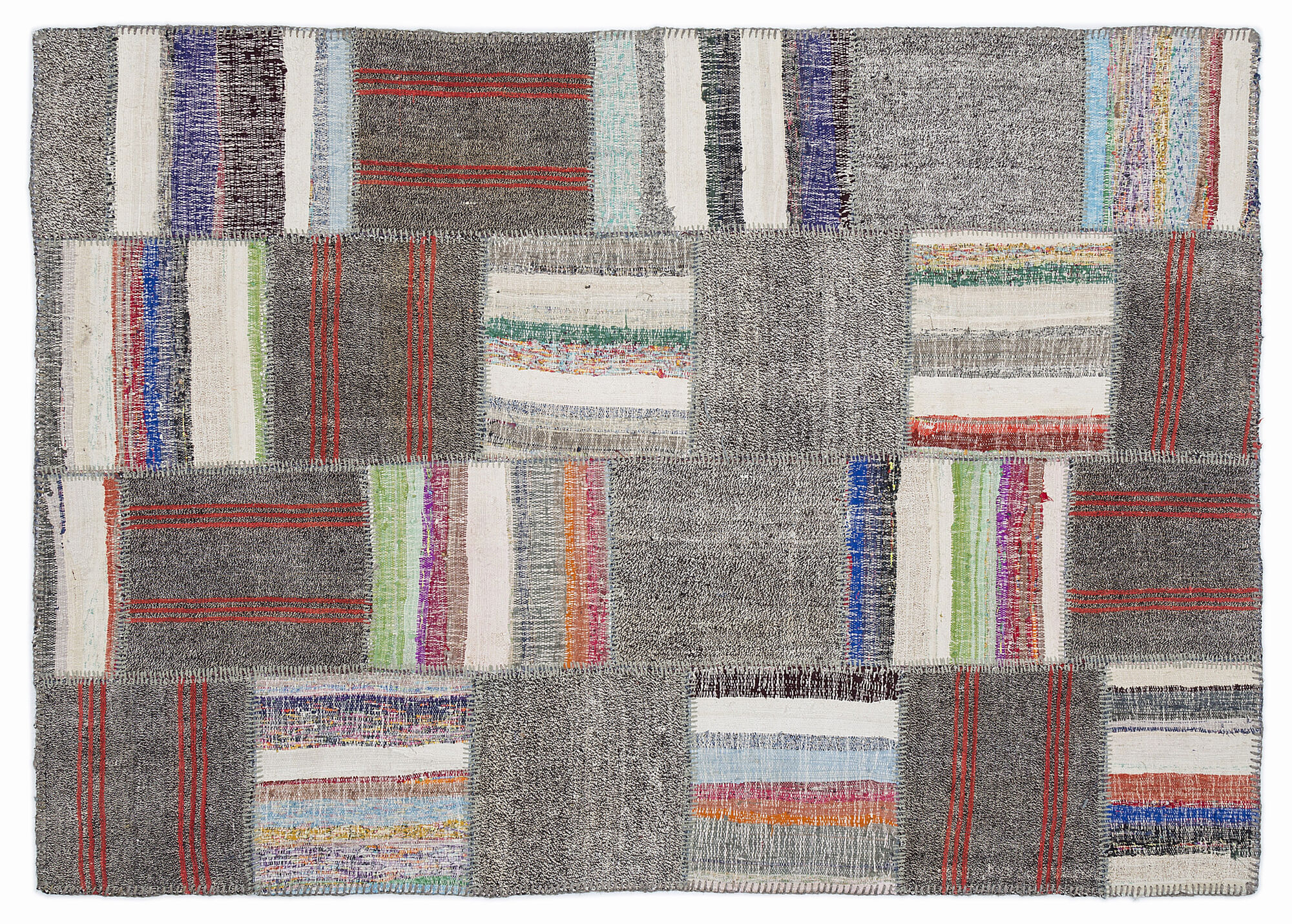 Apex Kilim Patchwork Unique Striped 1351 160 cm X 230 cm