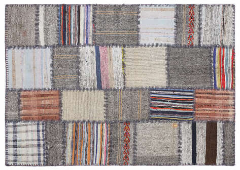 Apex Kilim Patchwork Unique Striped 1353 160 cm X 230 cm - 1