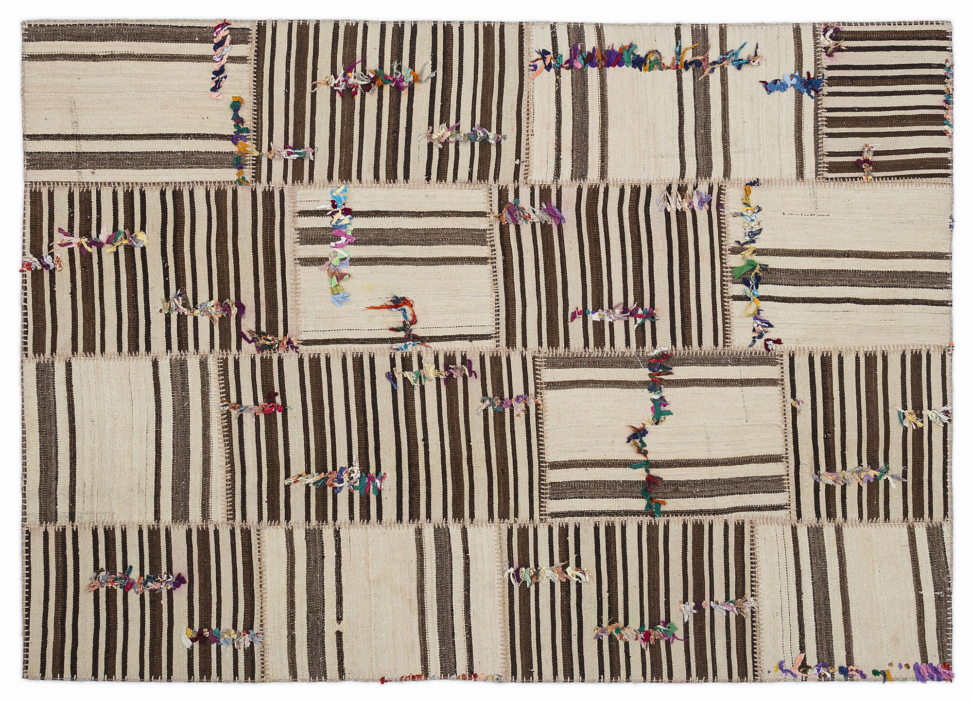 Apex Kilim Patchwork Unique Striped 1369 160 cm X 230 cm