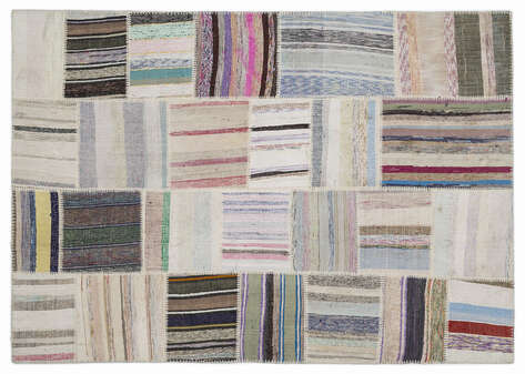 Apex Kilim Patchwork Unique Striped 1374 160 cm X 230 cm - 1