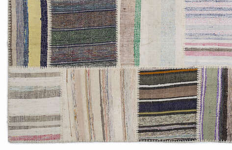 Apex Kilim Patchwork Unique Striped 1374 160 cm X 230 cm - 4