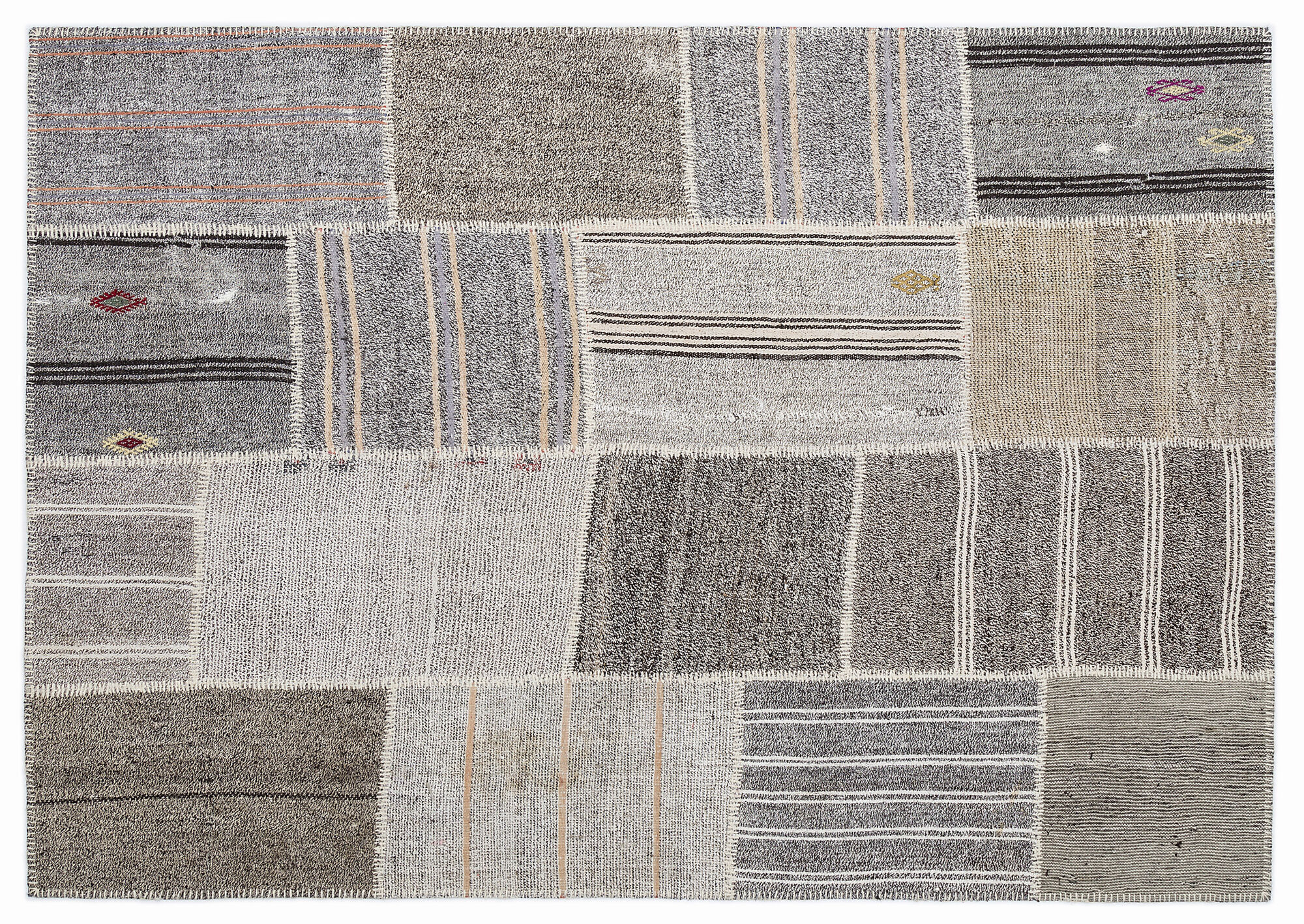 Apex Kilim Patchwork Unique Striped 1382 160 cm X 230 cm