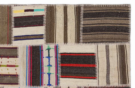 Apex Kilim Patchwork Unique Striped 1395 120 cm X 180 cm - 3