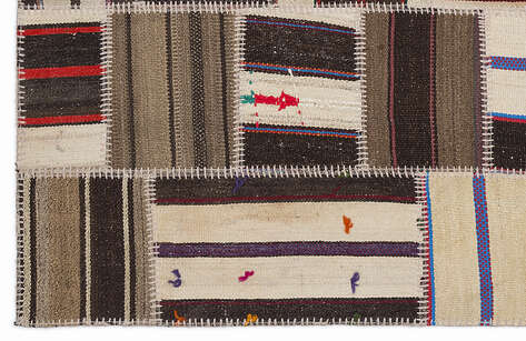 Apex Kilim Patchwork Unique Striped 1395 120 cm X 180 cm - 4