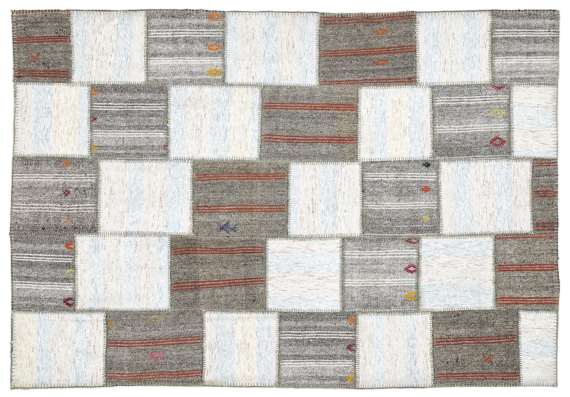 Apex Kilim Patchwork Unique Striped 1473 199 Cm X 288 Cm