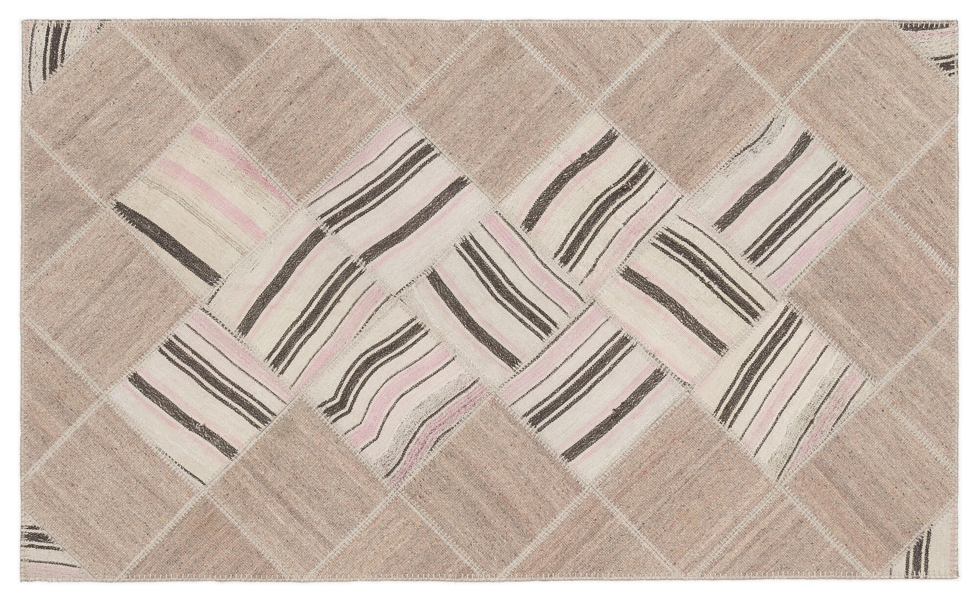Apex Kilim Patchwork Unique Striped 1488 133 cm X 222 cm