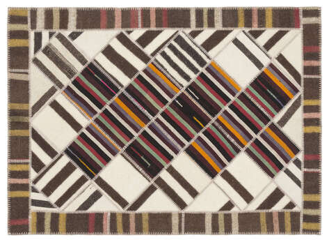Apex Kilim Patchwork Unique Striped 1494 168 cm X 233 cm - 1
