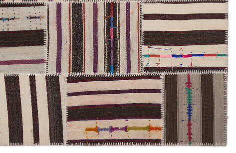 Apex Kilim Patchwork Unique Striped 2203 160 cm X 230 cm - 5