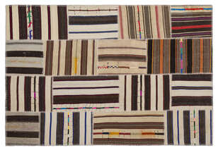 Apex Kilim Patchwork Unique Striped 2211 160 cm X 230 cm (1)
