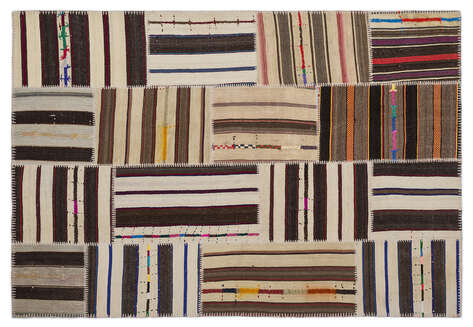 Apex Kilim Patchwork Unique Striped 2211 160 cm X 230 cm - 1