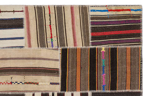 Apex Kilim Patchwork Unique Striped 2211 160 cm X 230 cm - 3