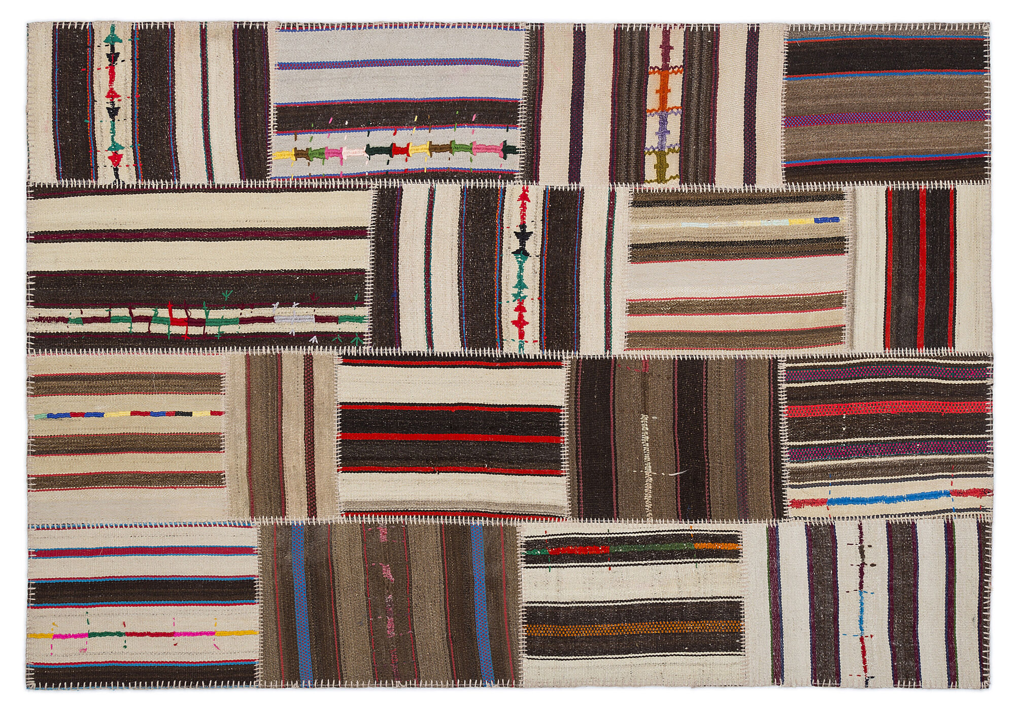 Apex Kilim Patchwork Unique Striped 2212 160 cm X 230 cm