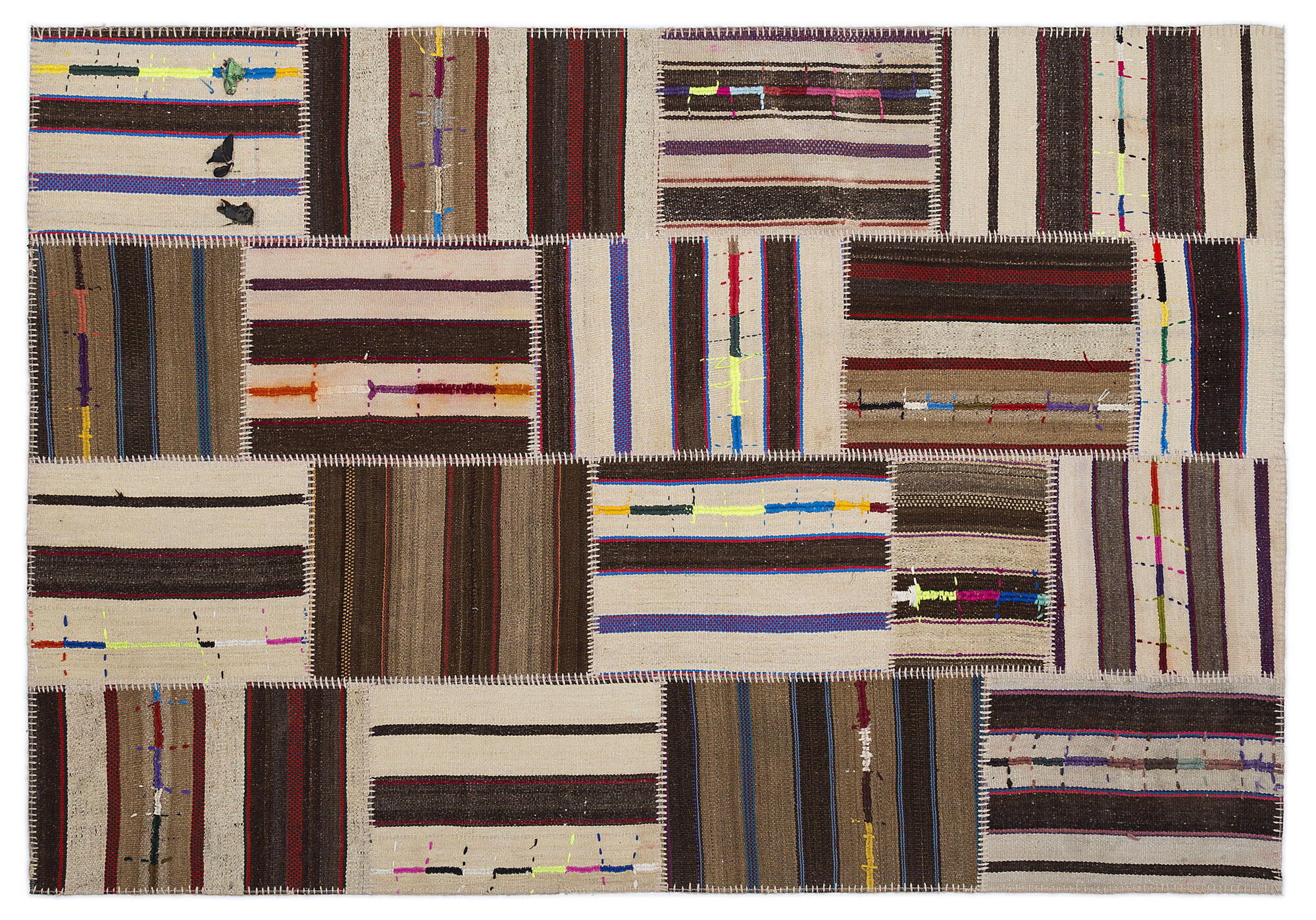 Apex Kilim Patchwork Unique Striped 2216 160 cm X 230 cm