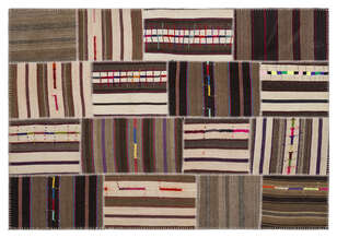 Apex Kilim Patchwork Unique Striped 2218 160 cm X 230 cm - 1