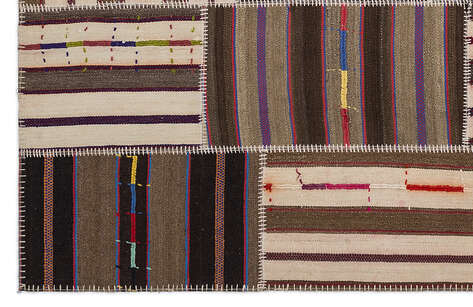 Apex Kilim Patchwork Unique Striped 2218 160 cm X 230 cm - 4